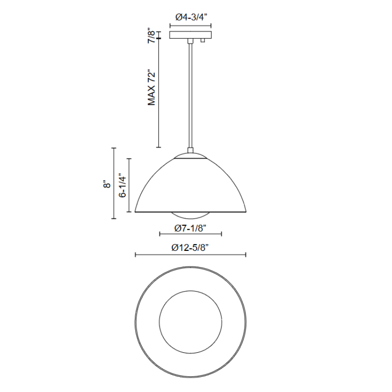 Alora Mood PD402513 Haven 1-lt 13" Pendant