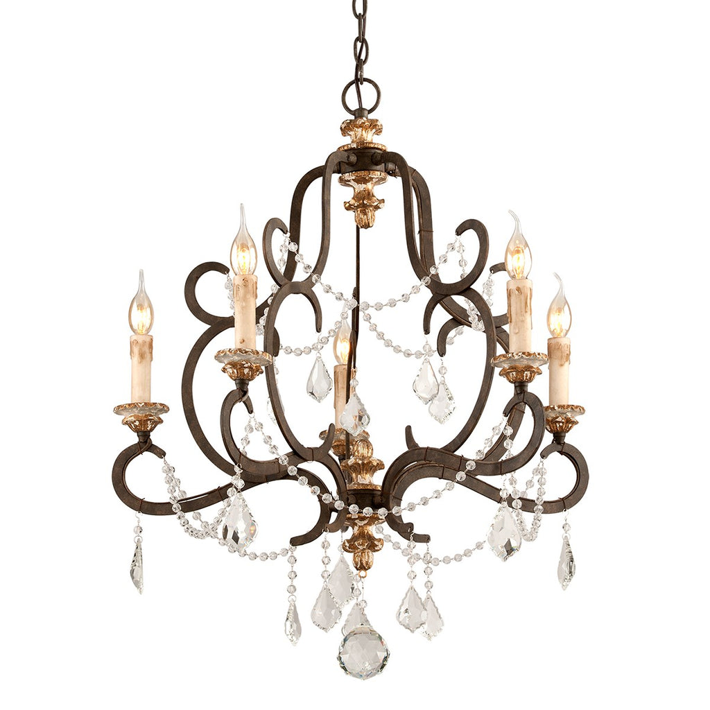 F3515 Bordeaux 5 lt 7.5" Chandelier