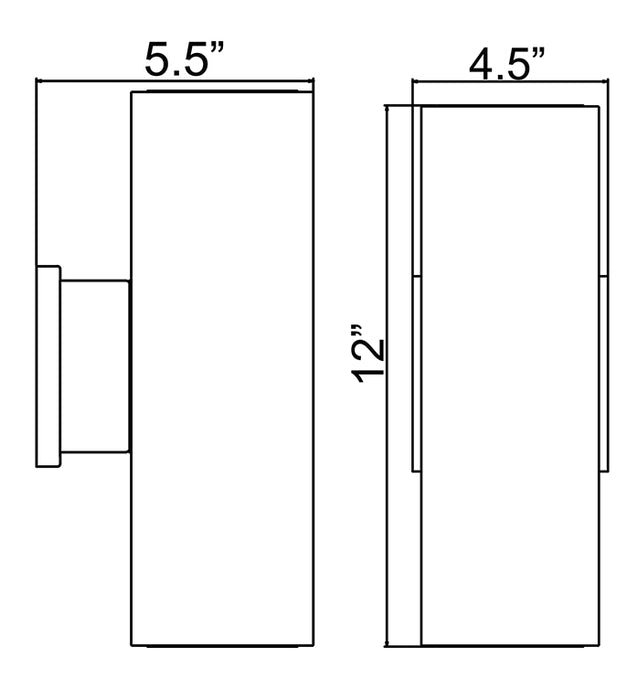 Access 20033 Bayside 2-lt LED Outdoor Wall Sconce