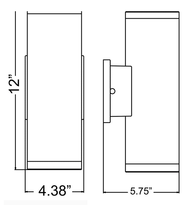 Access 20034 Sandpiper 12" Tall LED Outdoor Wall Sconce
