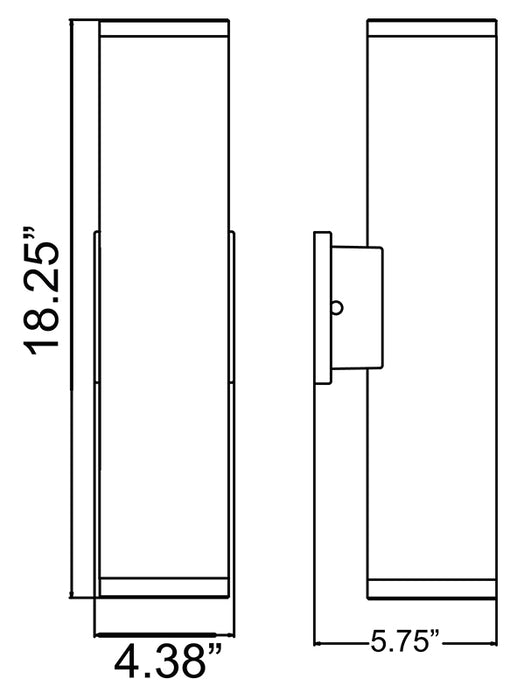 Access 20035 Sandpiper 18" Tall LED Outdoor Wall Sconce