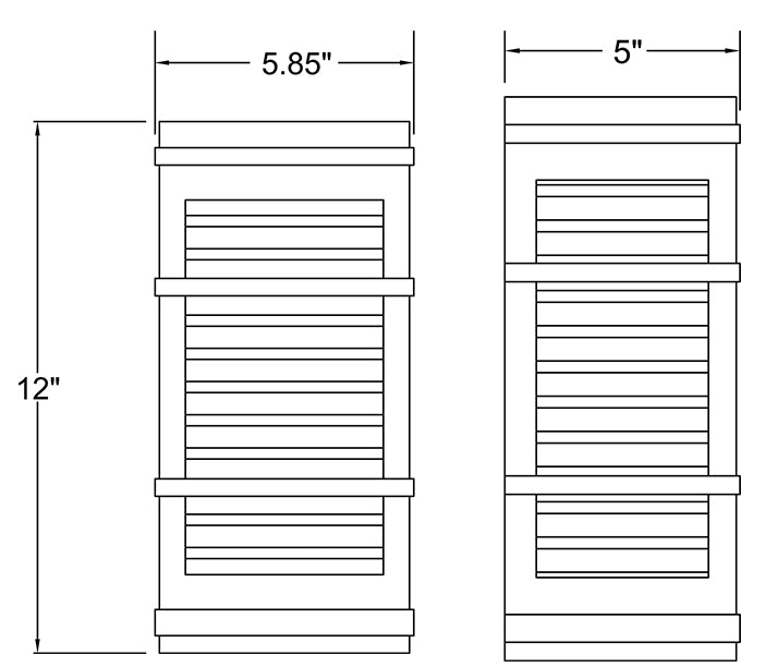 Access 20038 Metropolis 12" H LED Outdoor Wall Sconce