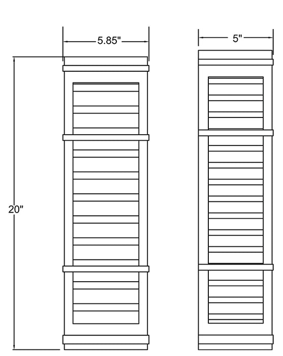 Access 20040 Metropolis 20" Tall LED Outdoor Wall Sconce