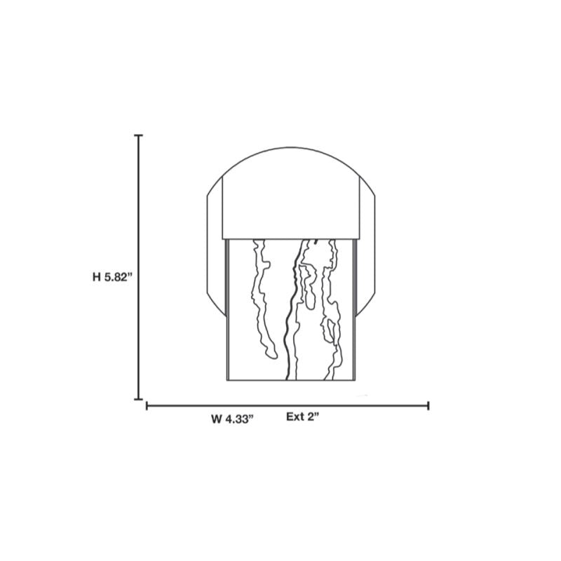 Access 20043 Mist 6" Tall LED Outdoor Wall Sconce