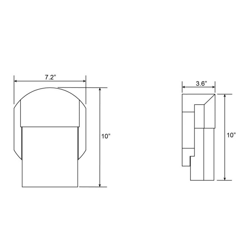 Access 20043L Mist 10" Tall LED Outdoor Wall Sconce