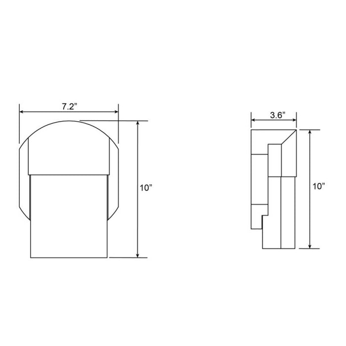 Access 20043L Mist 10" Tall LED Outdoor Wall Sconce