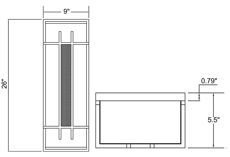 Access 20100 Tuxedo 26" H LED Outdoor Wall Sconce