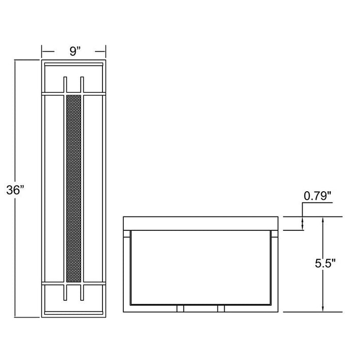 Access 20101 Tuxedo 36" H LED Outdoor Wall Sconce