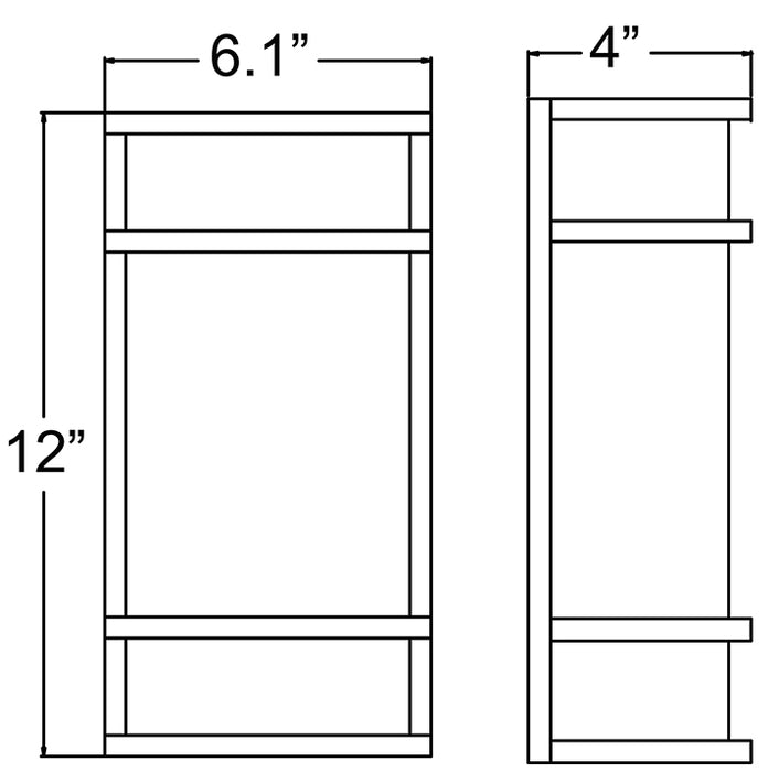 Access 20105 Cove 1-lt 12" Tall LED Outdoor Wall Sconce