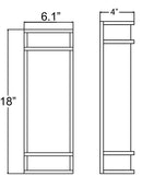 Access 20106 Cove 1-lt 18" Tall LED Outdoor Wall Sconce