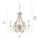 Kichler 2021 Dover 5-lt 25" Chandelier