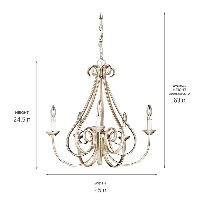 Kichler 2021 Dover 5-lt 25" Chandelier