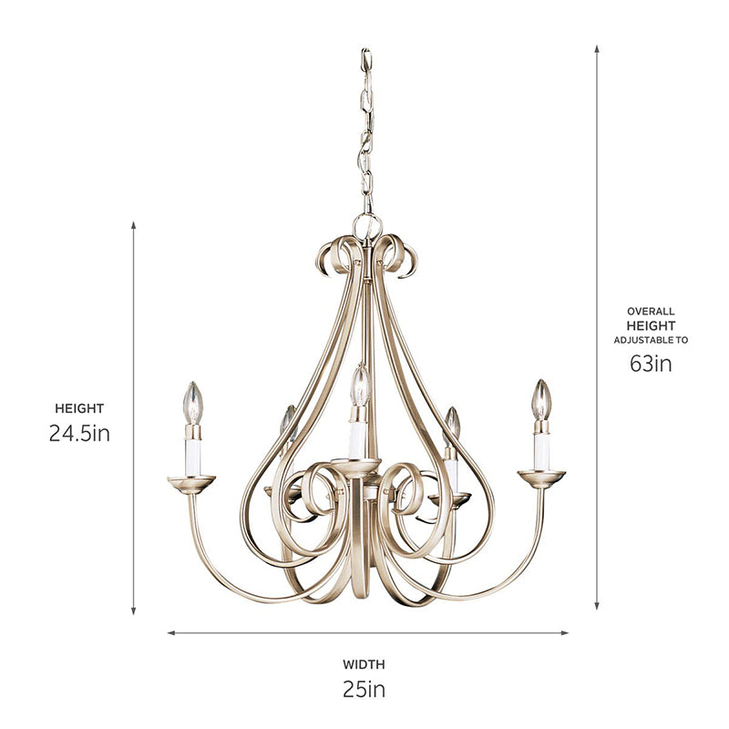 Kichler 2021 Dover 5-lt 25" Chandelier