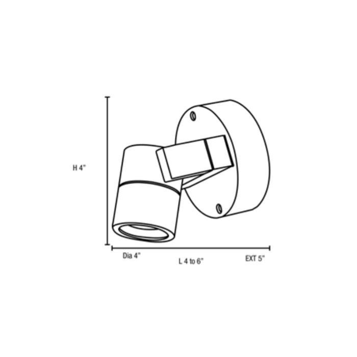 Access 20351 KO 1-lt 4" LED Outdoor Wall Light