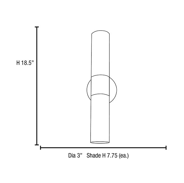 Access 20361 Eos 2-lt Outdoor Wall Fixture
