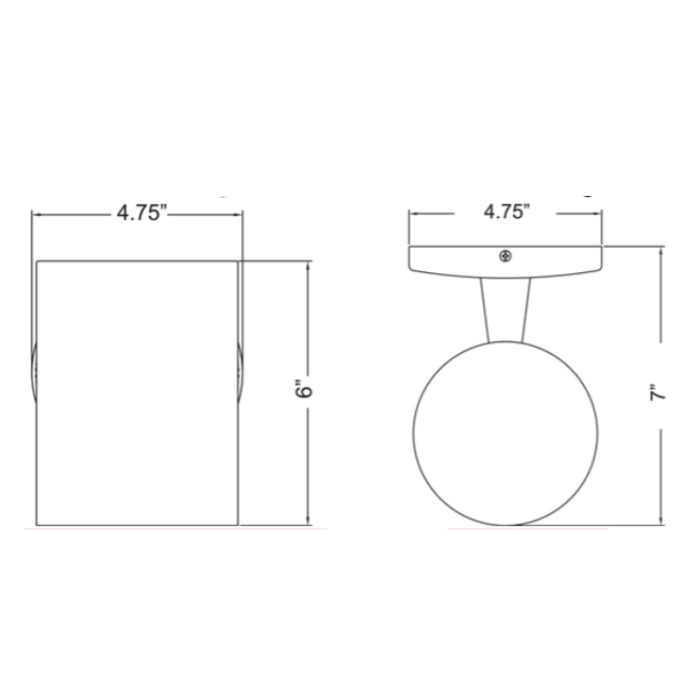 Access 20363 Poseidon 1-lt 6"H Outdoor Wallwasher