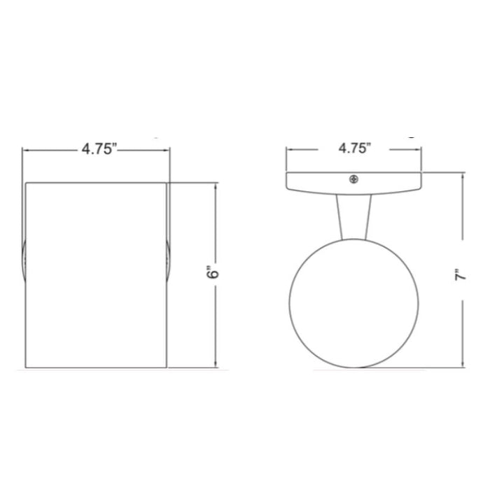 Access 20363 Poseidon 1-lt 6"H LED Outdoor Wallwasher