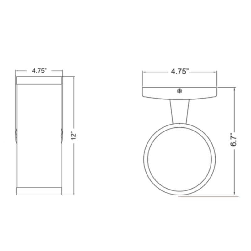 Access 20364 Poseidon 2-lt 12"H Outdoor Wallwasher