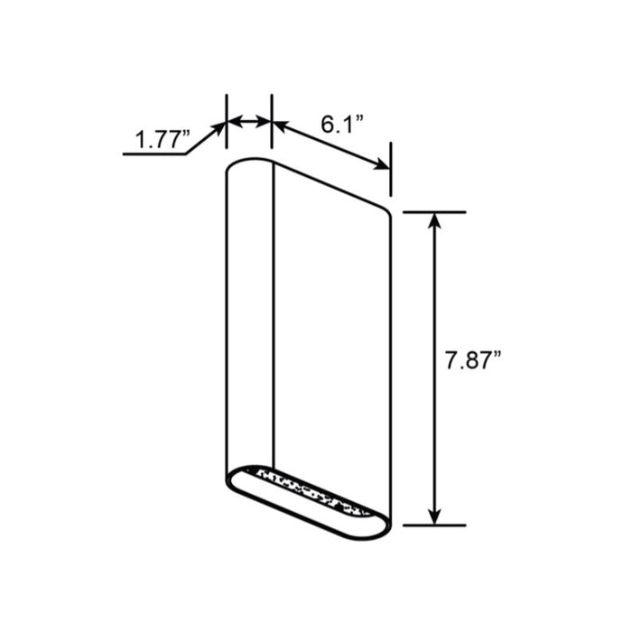 Access 20408 Lux 8" Tall LED Wall Sconce