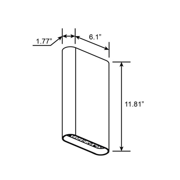 Access 20409 Lux 12" Tall LED Wall Sconce