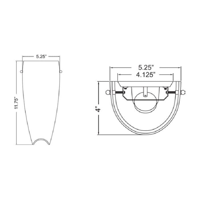 Access 20415 Daphne 1-lt 12"H Wall Sconce