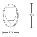 Hubbardton Forge 204213 Simple Lines 1-lt 9" Tall Wall Sconce