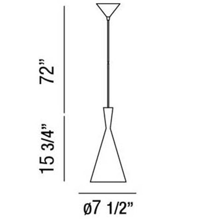 Eurofase 20437 Bronx 1-lt 8" Pendant