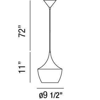 Eurofase 20438 Piquito 1-lt 10" Pendant