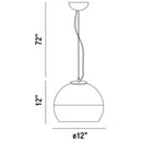 Eurofase 20454 Chromos 1-lt 12" Pendant