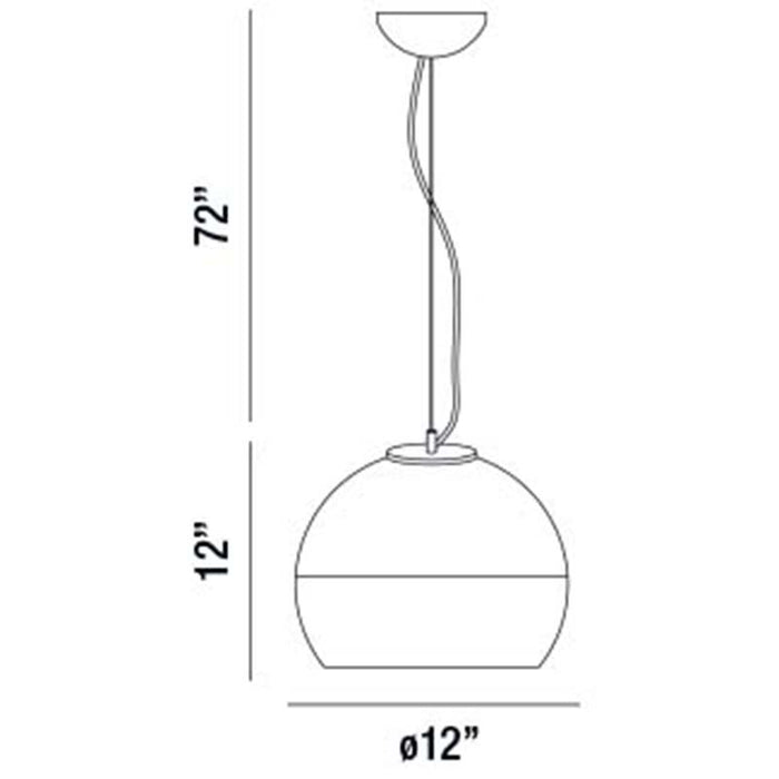 Eurofase 20454 Chromos 1-lt 12" Pendant