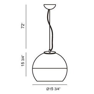 Eurofase 20455 Chromos 1-lt 16" Pendant