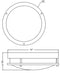 Access 20465EM Solero 14" Wide Emergency Backup LED Flush Mount
