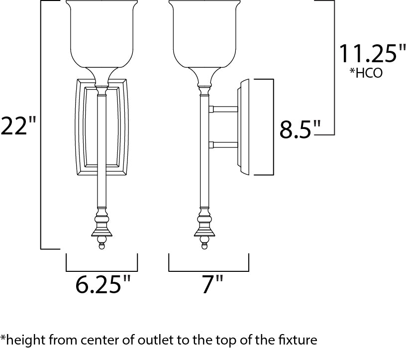 Maxim 20479 Centenial 1-lt 6.25" Wall Sconce