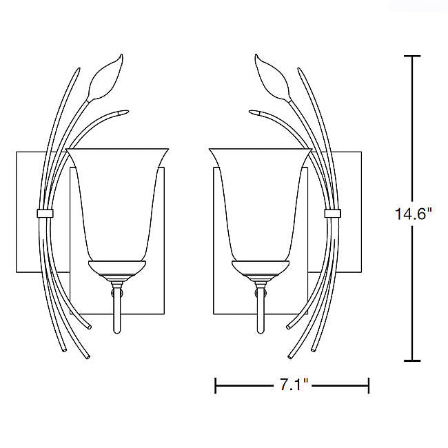 Hubbardton Forge 205122 Forged Leaf 1-lt 15" Tall Wall Sconce