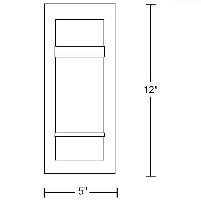 Hubbardton Forge 205812 Banded 1-lt 12" Tall Wall Sconce