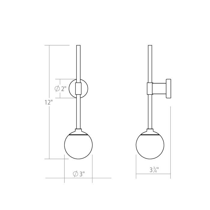 Sonneman 2060 Sabon 1-lt 12" Tall LED Wall Sconce