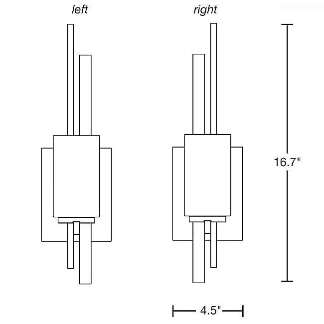 Hubbardton Forge 206301 Ondrian 1-lt 17" Tall Wall Sconce