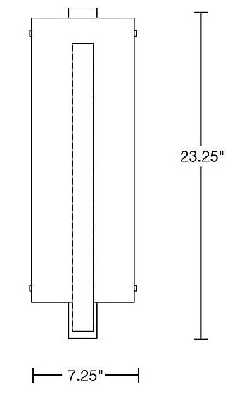 Hubbardton Forge 206730 Forged Vertical Bar 2-lt 23" Tall Wall Sconce