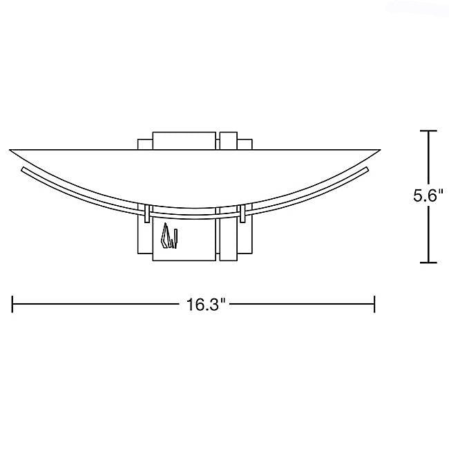 Hubbardton Forge 207370 Oval Impressions 1-lt 16" Wall Sconce