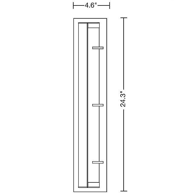 Hubbardton Forge 207910 Wedge 1-lt 24" LED Wall Sconce