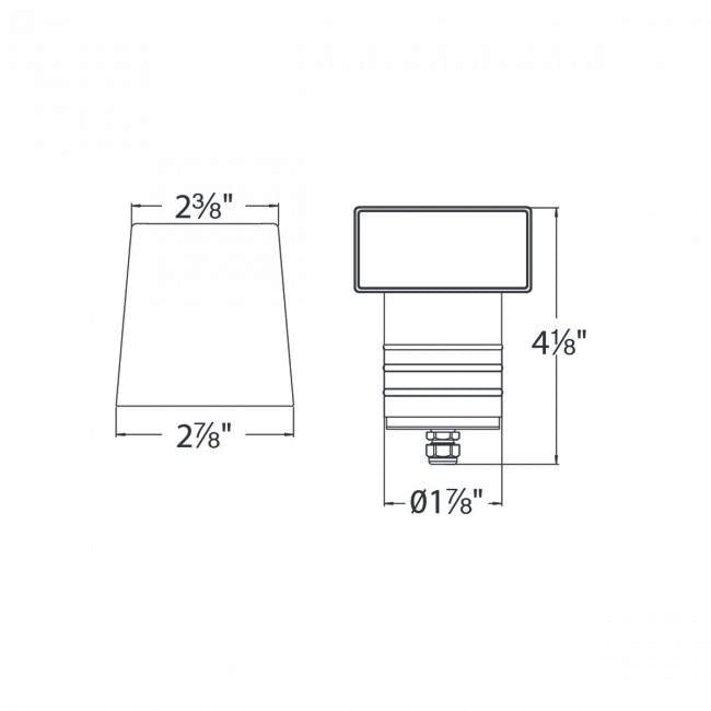 WAC 2081-30 2" LED Recessed Ingrounds + Indicator Ground Hood