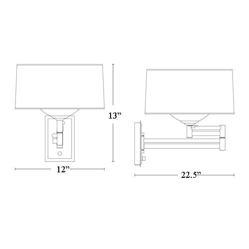 Hubbardton Forge 209310 Bowed Swing Arm 1-lt 13" Tall Wall Sconce