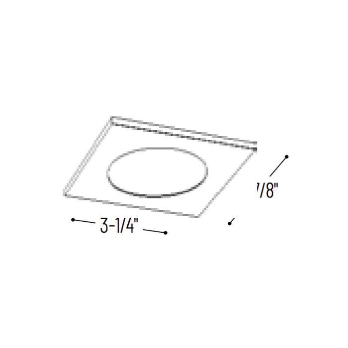 Nora NIO-4SNDC/10 4" Iolite Square Reflector with Round Aperture Trim - 1000 Lumens