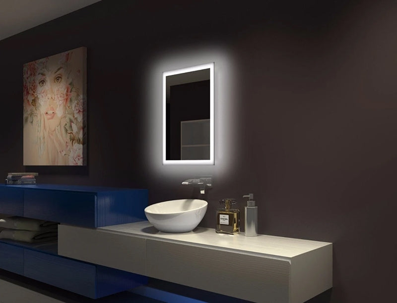 Paris Mirror Backlit 20 x 28 Rectangle Bathroom Mirror