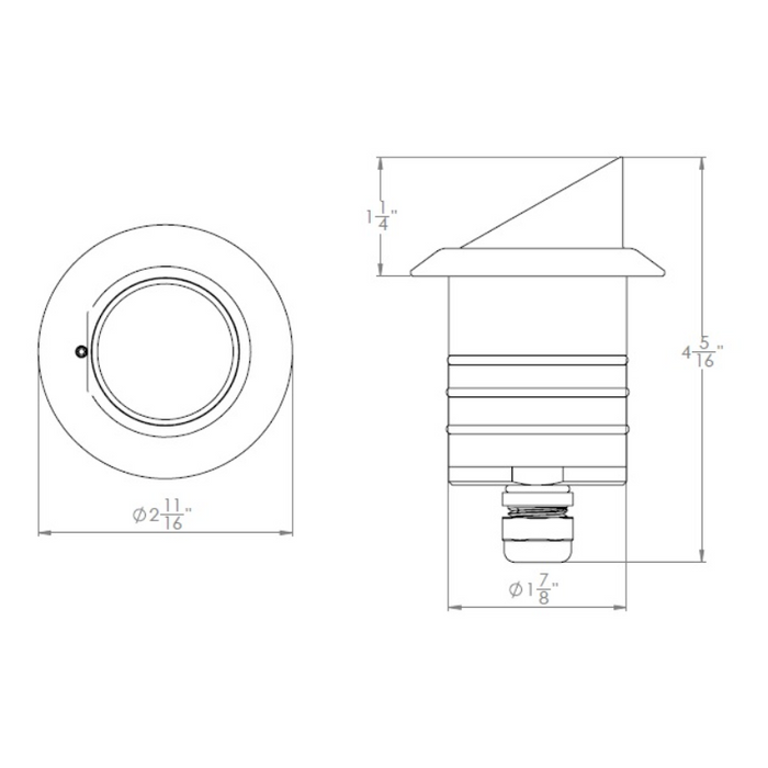 WAC 2111 2" LED Inground Recessed Round Shroud