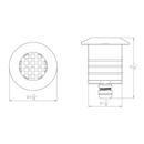 WAC 2121 2" LED Inground Recessed Round Louver
