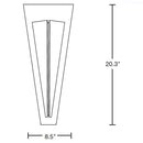 Hubbardton Forge 213256 Tapered Angle 1-lt 20" Tall Wall Sconce