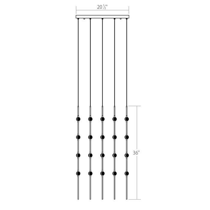 Sonneman 2168 Constellation Cosmic Cube 100-lt 21" LED Pendant