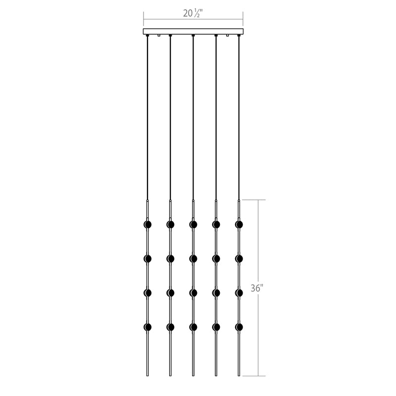 Sonneman 2168 Constellation Cosmic Cube 100-lt 21" LED Pendant