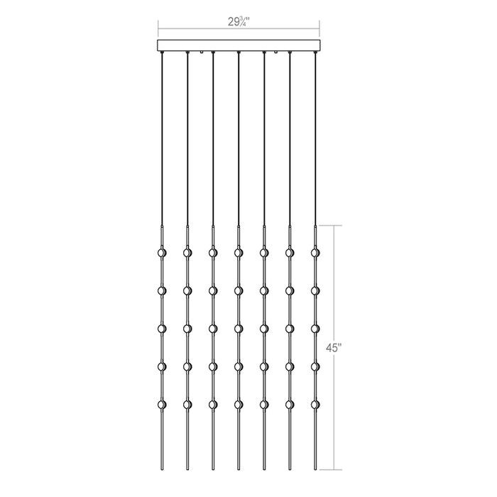 Sonneman 2169 Constellation Cosmic Cube 245-lt 30" LED Chandelier